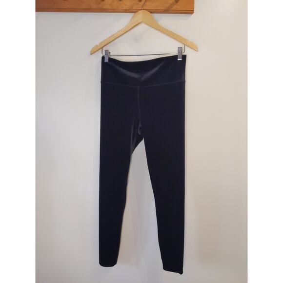 Athleta Pants - Athleta Elation Velvet Tight Black High Rise Yoga Legging Buttery Soft M